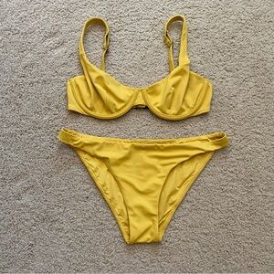 Cuup The Scoop Bikini Top and Bottom Swimsuit Swim in Bamboo (Size 11 and 3)